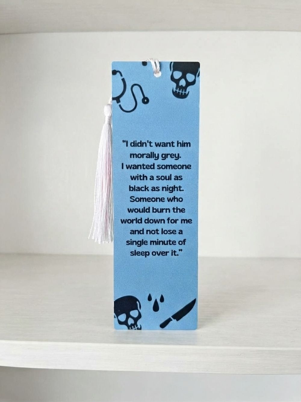 NWT Lights Out "Morally Gray" Acrylic Bookmark (0419)
